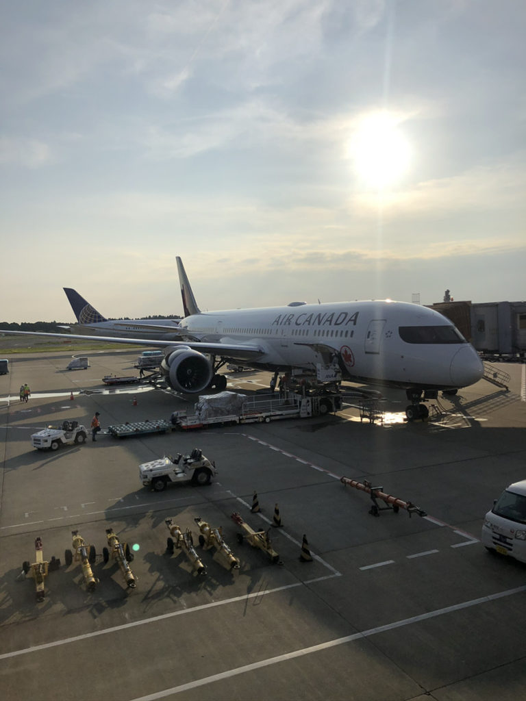 初めて高校留学した時に乗った飛行機