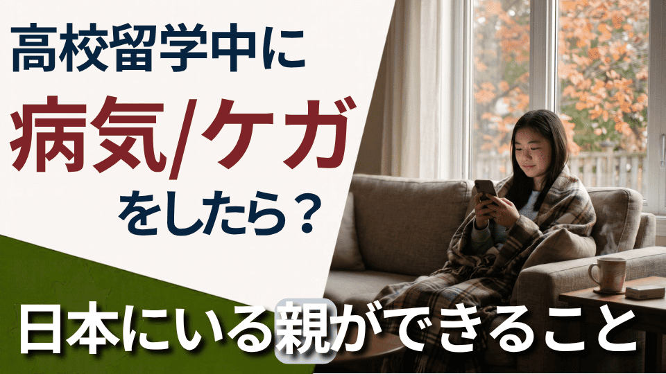 留学中の病気やけが・親にできること